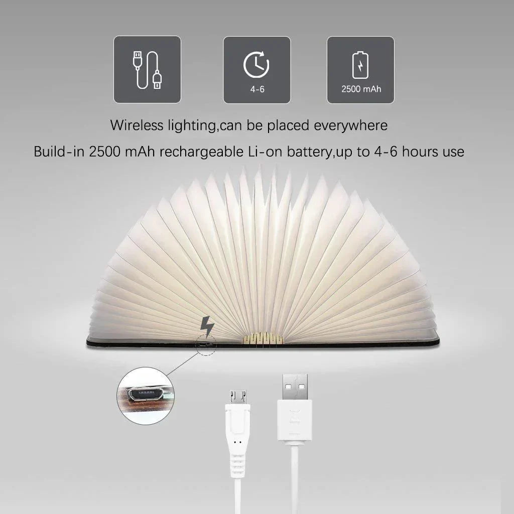 Frendorf Buch Lampe LED Book Light Dimmable Rechargeable