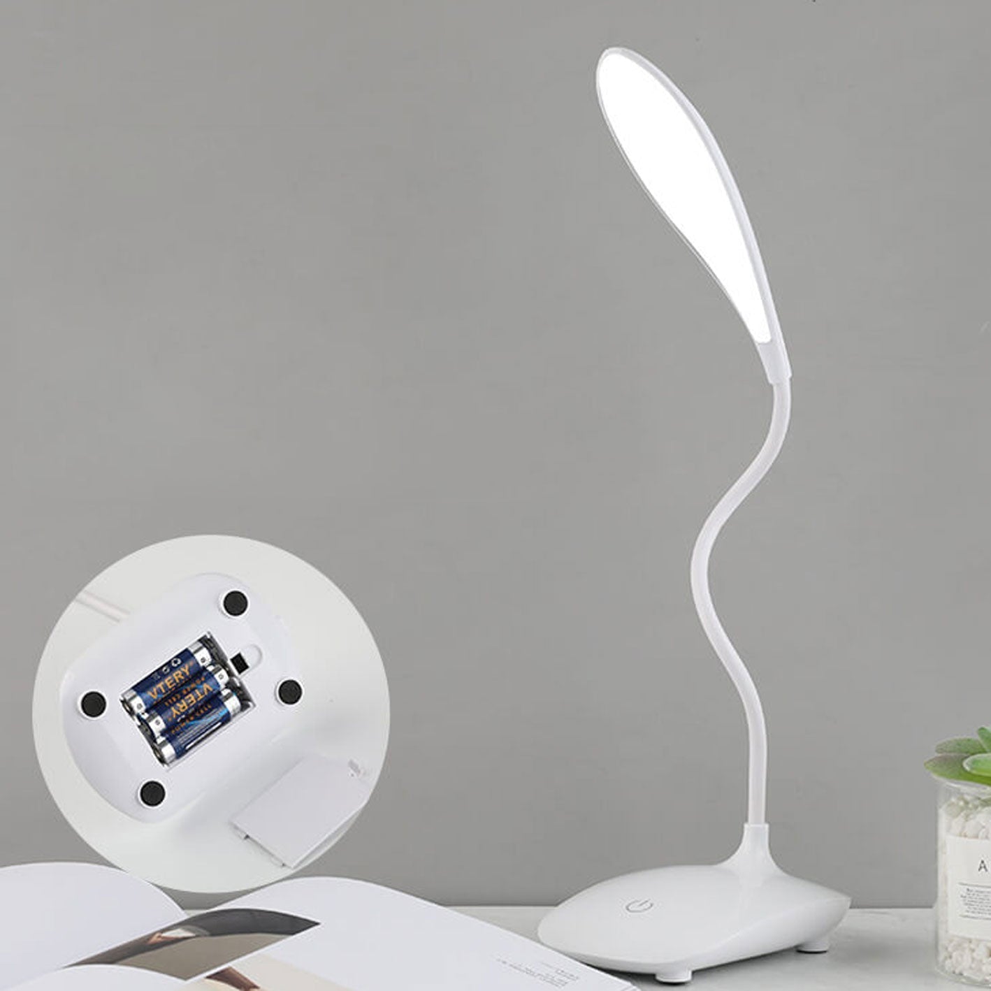 Creative Touch-Activated LED Desk Lamp, Foldable & Rotatable