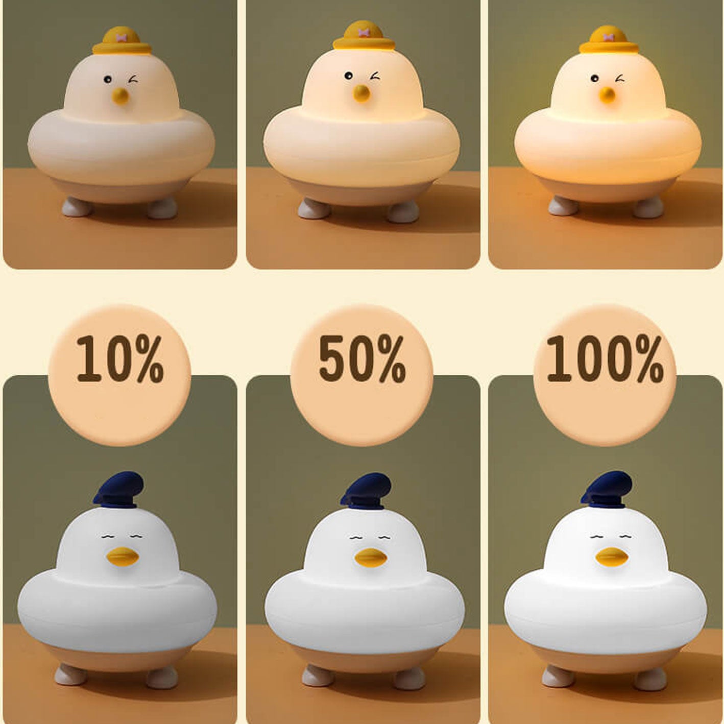 Funny Silicone Cute Little Chicken LED Night Light Table Lamp