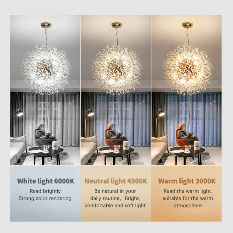 Luxury Crystal Chandelier LED Pendant Light - Modern Design