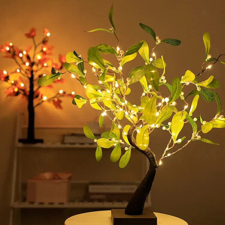 Frendorf Ginkgo Tree LED Light Warm White Battery Operated