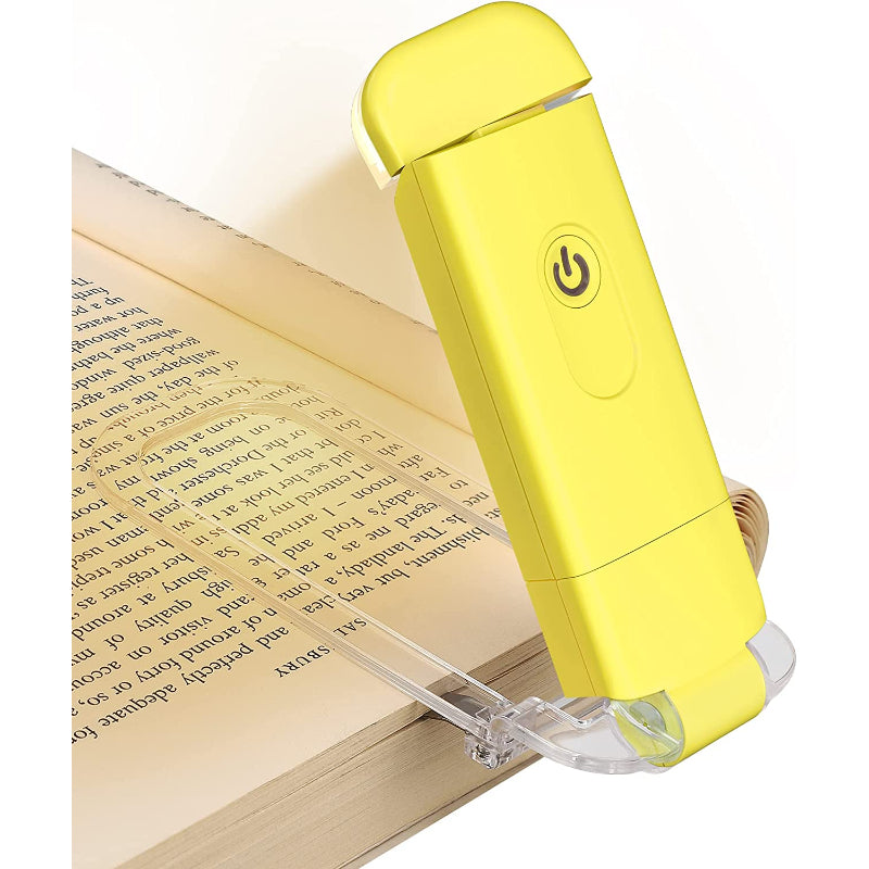 Rechargeable Book Light for Reading in Bed, Warm White, Adjustable Brightness for Eye Protection, LED Clip-On Reading Light for Kids, Portable Bookmark Lamp