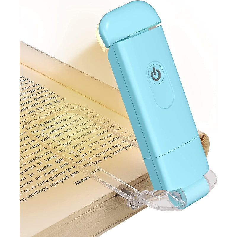 Rechargeable Book Light for Reading in Bed, Warm White, Adjustable Brightness for Eye Protection, LED Clip-On Reading Light for Kids, Portable Bookmark Lamp