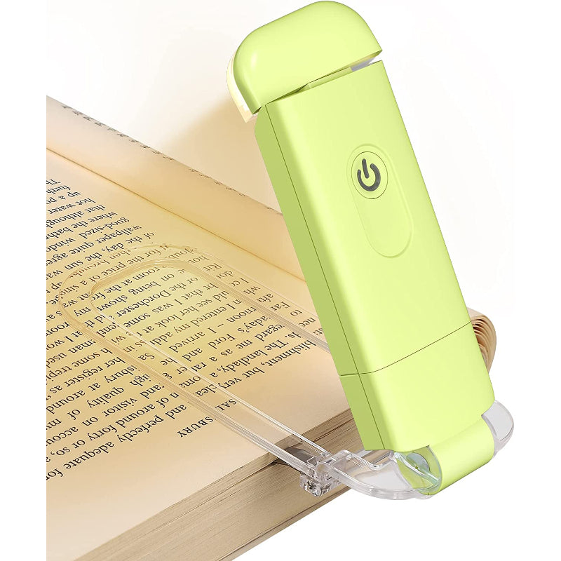 Rechargeable Book Light for Reading in Bed, Warm White, Adjustable Brightness for Eye Protection, LED Clip-On Reading Light for Kids, Portable Bookmark Lamp