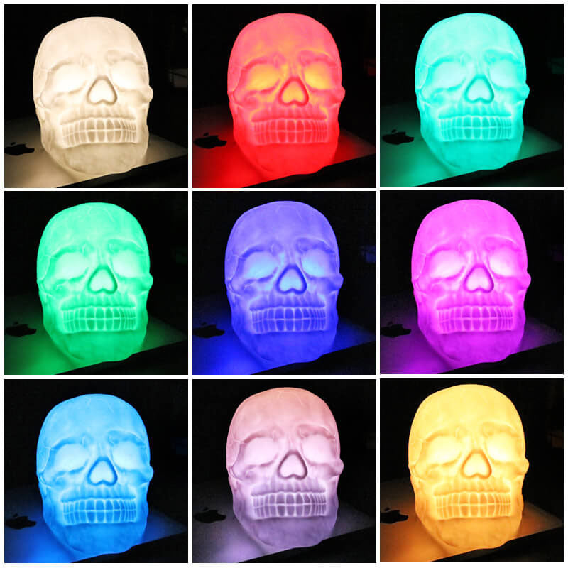 Skull RGB LED Table Lamp - Modern Decorative Light