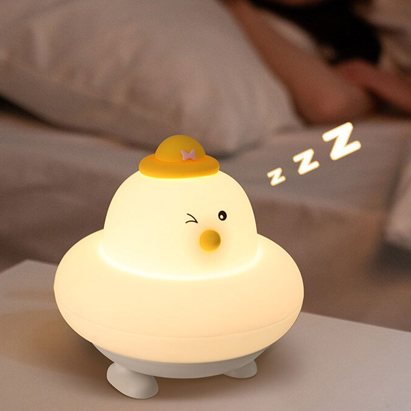 Funny Silicone Cute Little Chicken LED Night Light Table Lamp