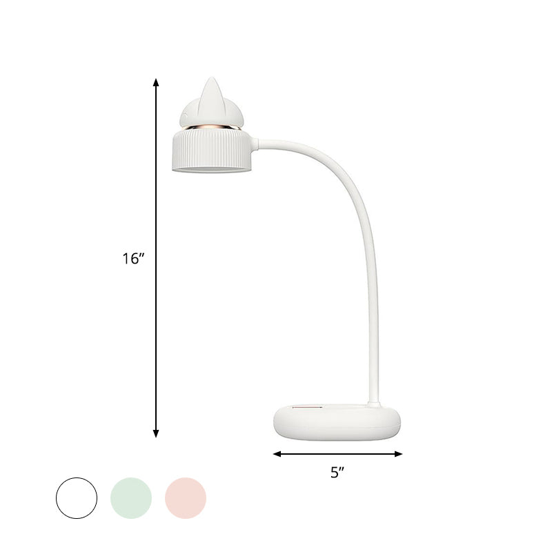 White/Pink/Green Cat Rotating Kids Table Lamp USB LED Rechargeable