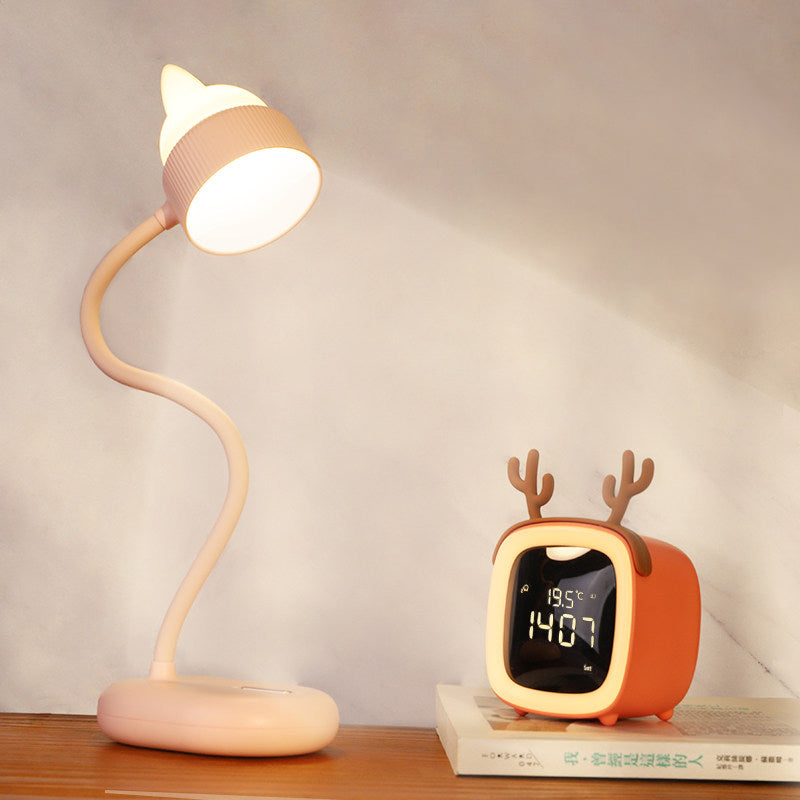 White/Pink/Green Cat Rotating Kids Table Lamp USB LED Rechargeable