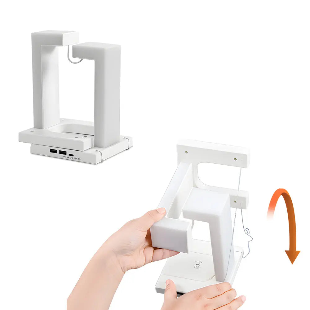 Levitating Anti-Gravity Table Lamp with Wireless Charging and LED Light