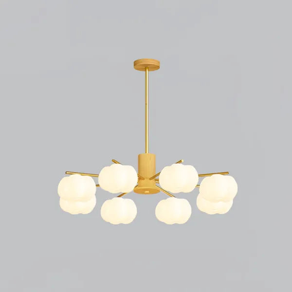 Creative Wooden Cotton Balls Chandelier for Living Room