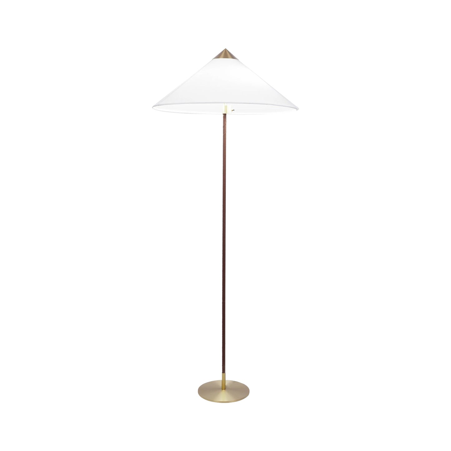 Tynell Floor Lamp with Rattan Shade and LED Bulb