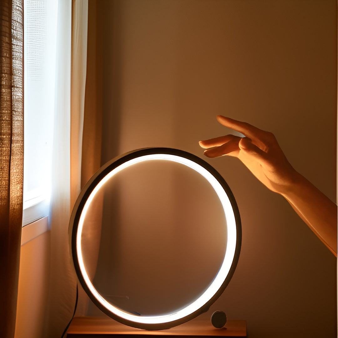 LED Dimmable Minimalist Round Table Lamp - RumiLight
