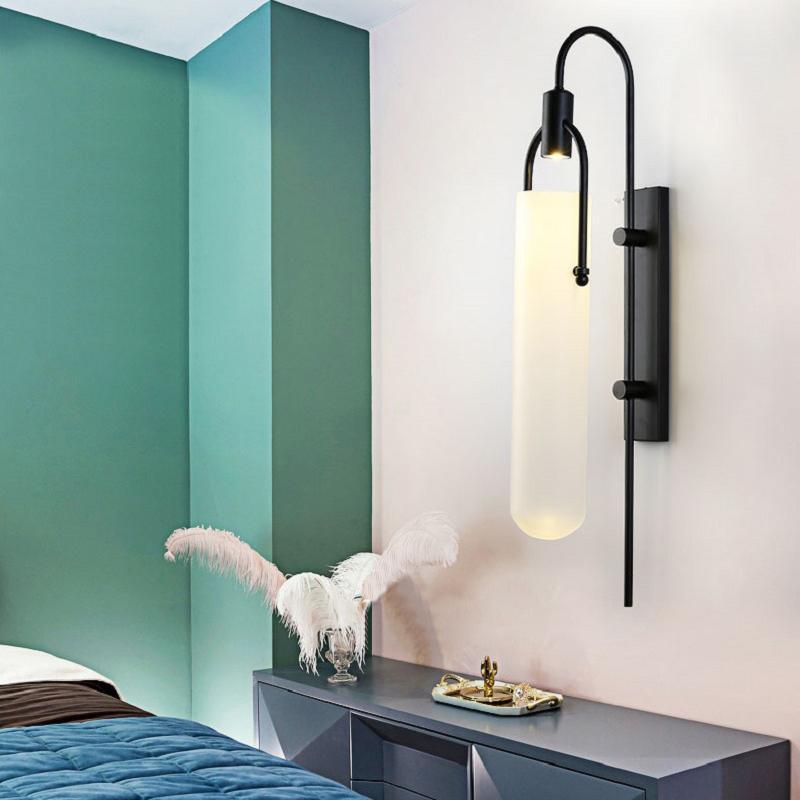 Arc Wall Lamp Set of 2, LED Glass Indoor Lighting