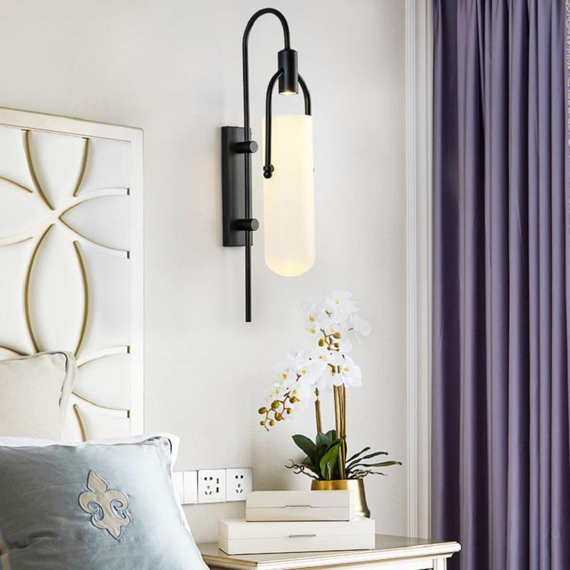 Arc Wall Lamp Set of 2, LED Glass Indoor Lighting