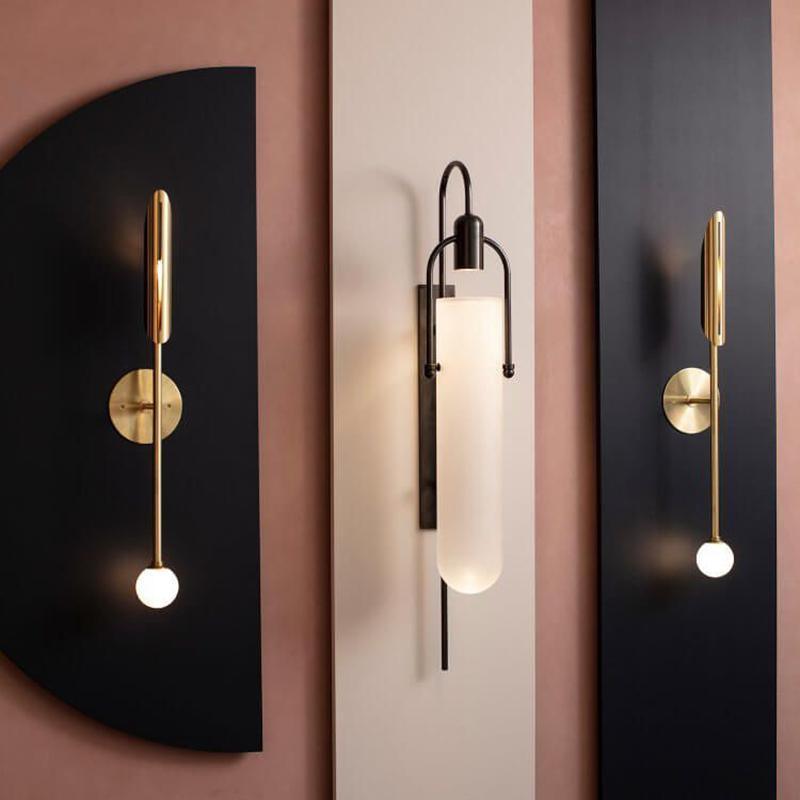 Arc Wall Lamp Set of 2, LED Glass Indoor Lighting