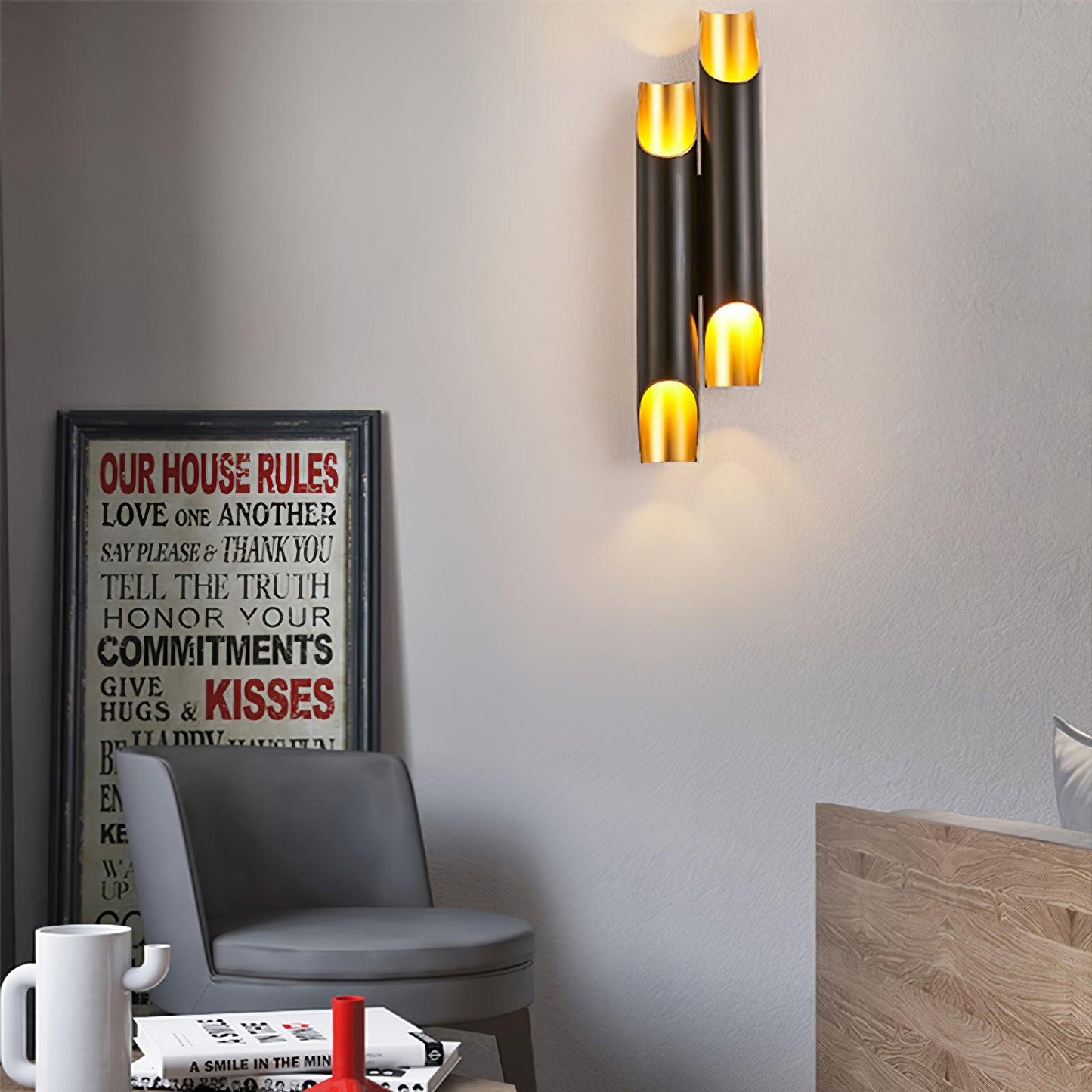 Abigali Straight Wall Lamp - Elegant LED Indoor Lighting