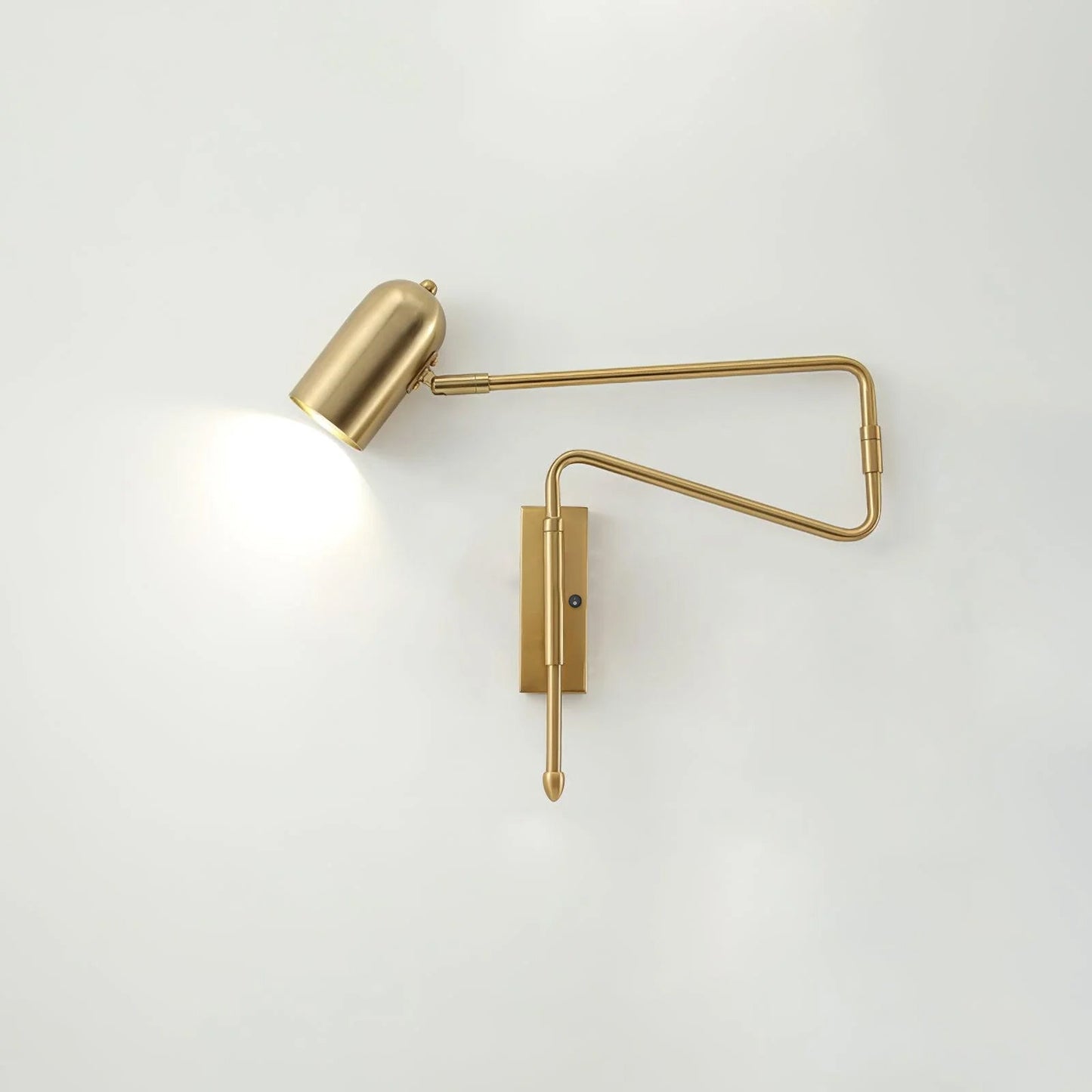 Adjustable Arm Reading Wall Lamp with LED, Black or Gold