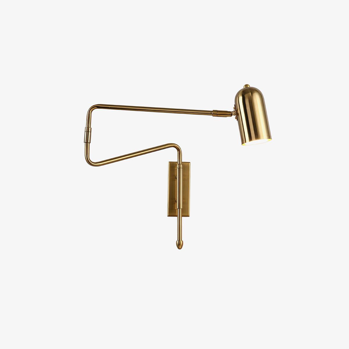 Adjustable Arm Plug In Wall Lamp with Rotatable Shade