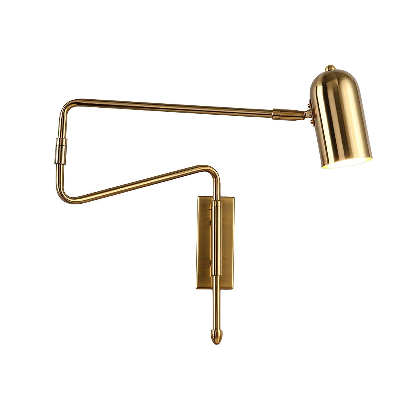 Adjustable Arm Plug In Wall Lamp with Rotatable Shade