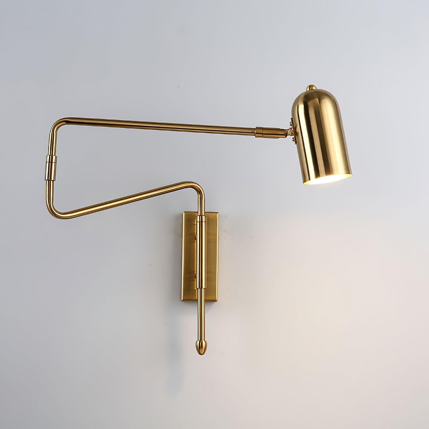 Adjustable Arm Plug In Wall Lamp with Rotatable Shade