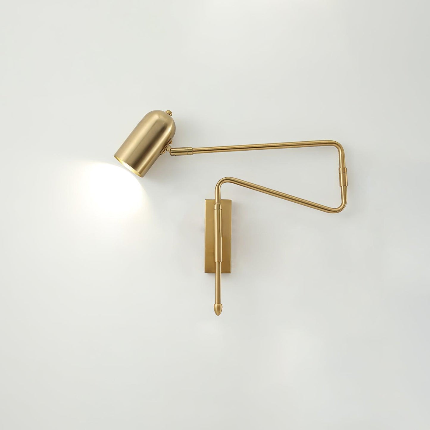 Adjustable Arm Plug In Wall Lamp with Rotatable Shade