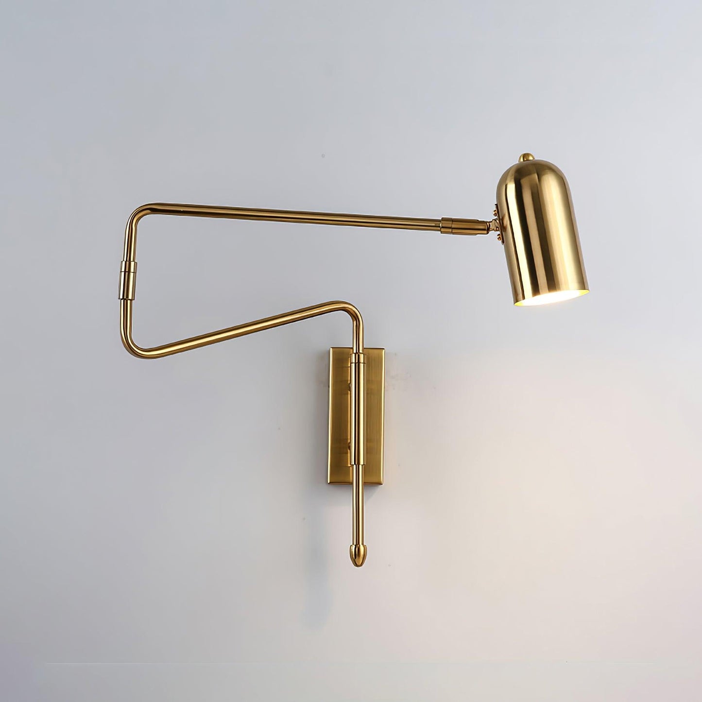 Adjustable Arm Plug In Wall Lamp with Rotatable Shade