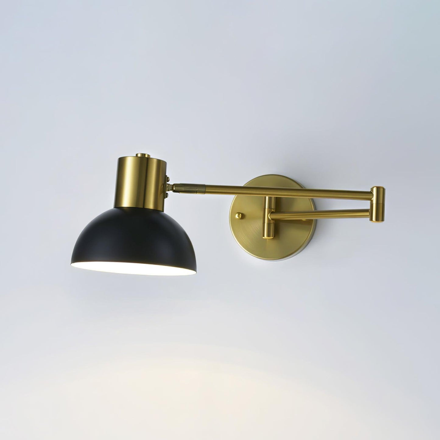 Adjustable Arm Plug In Wall Lamp with Rotatable Shade
