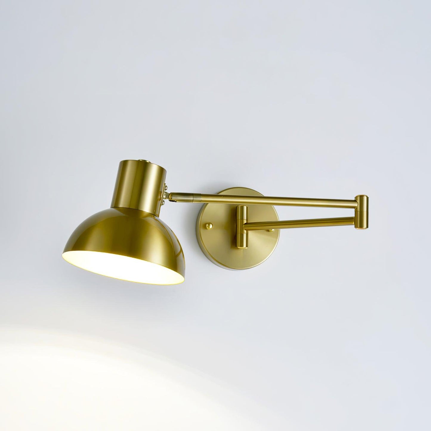Adjustable Arm Plug In Wall Lamp with Rotatable Shade