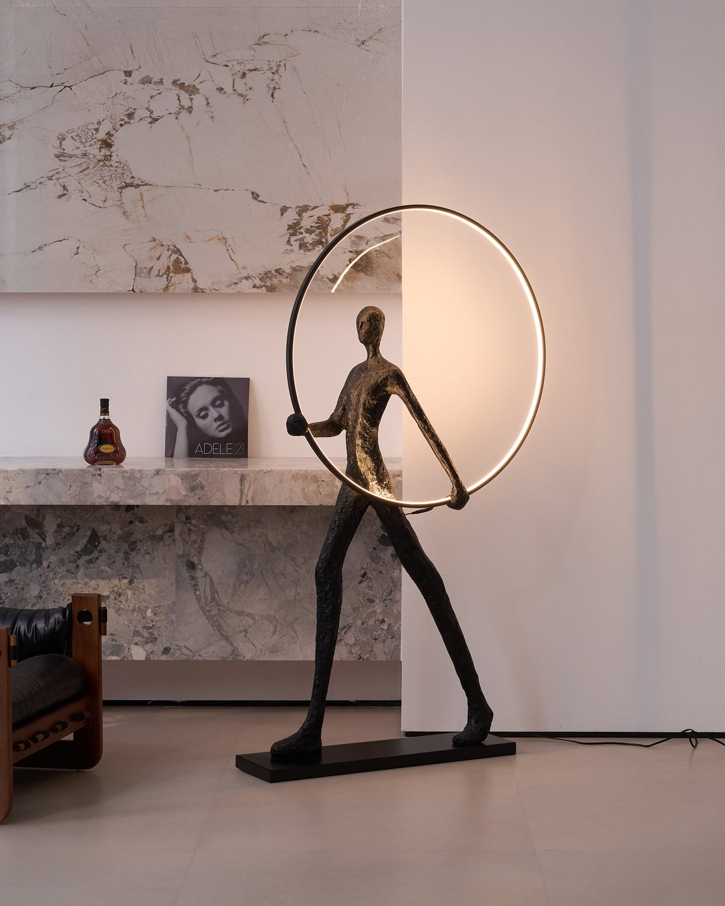 Aeon Sculpture Floor Lamp with Integrated LED, Modern Design