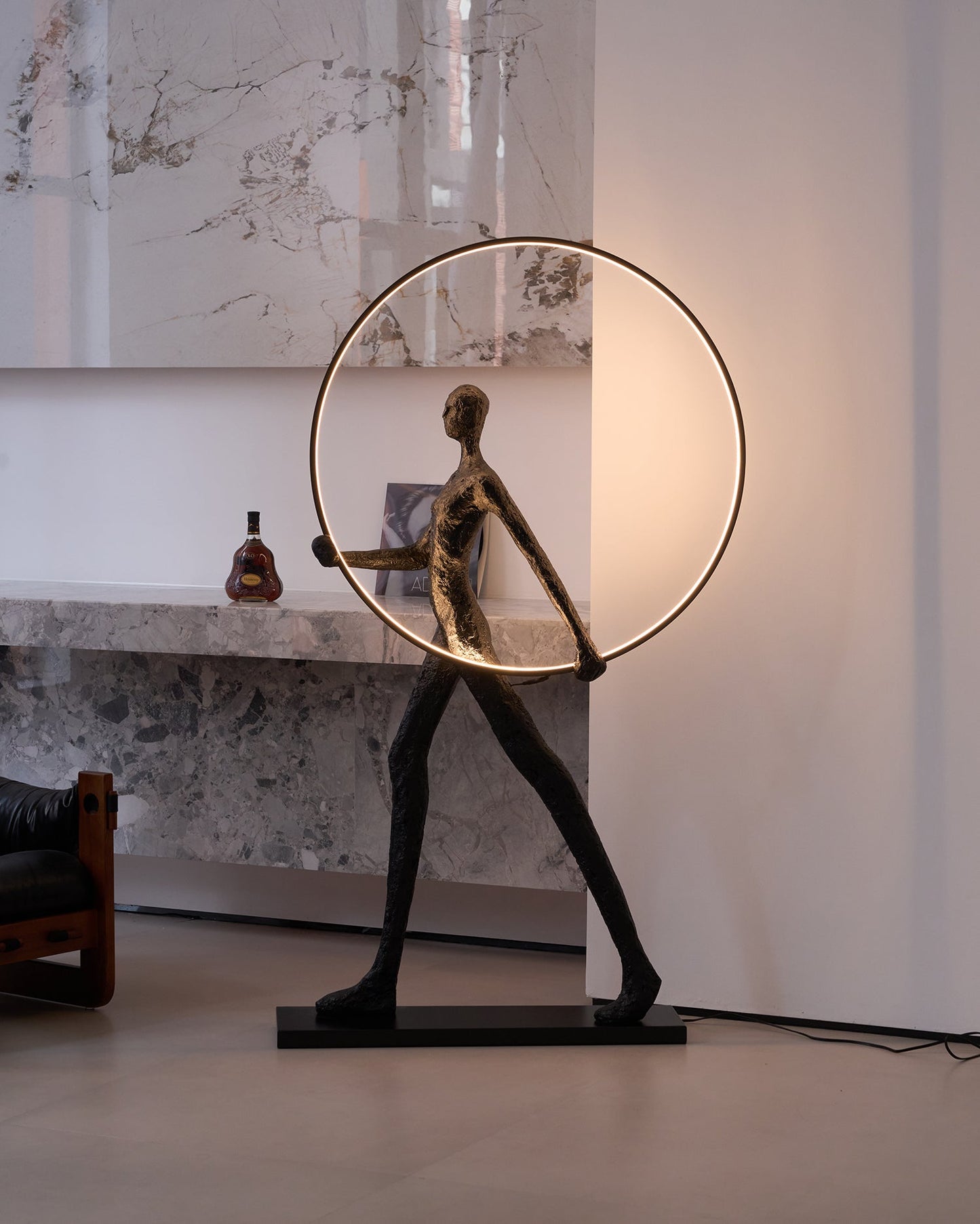 Aeon Sculpture Floor Lamp with Integrated LED, Modern Design