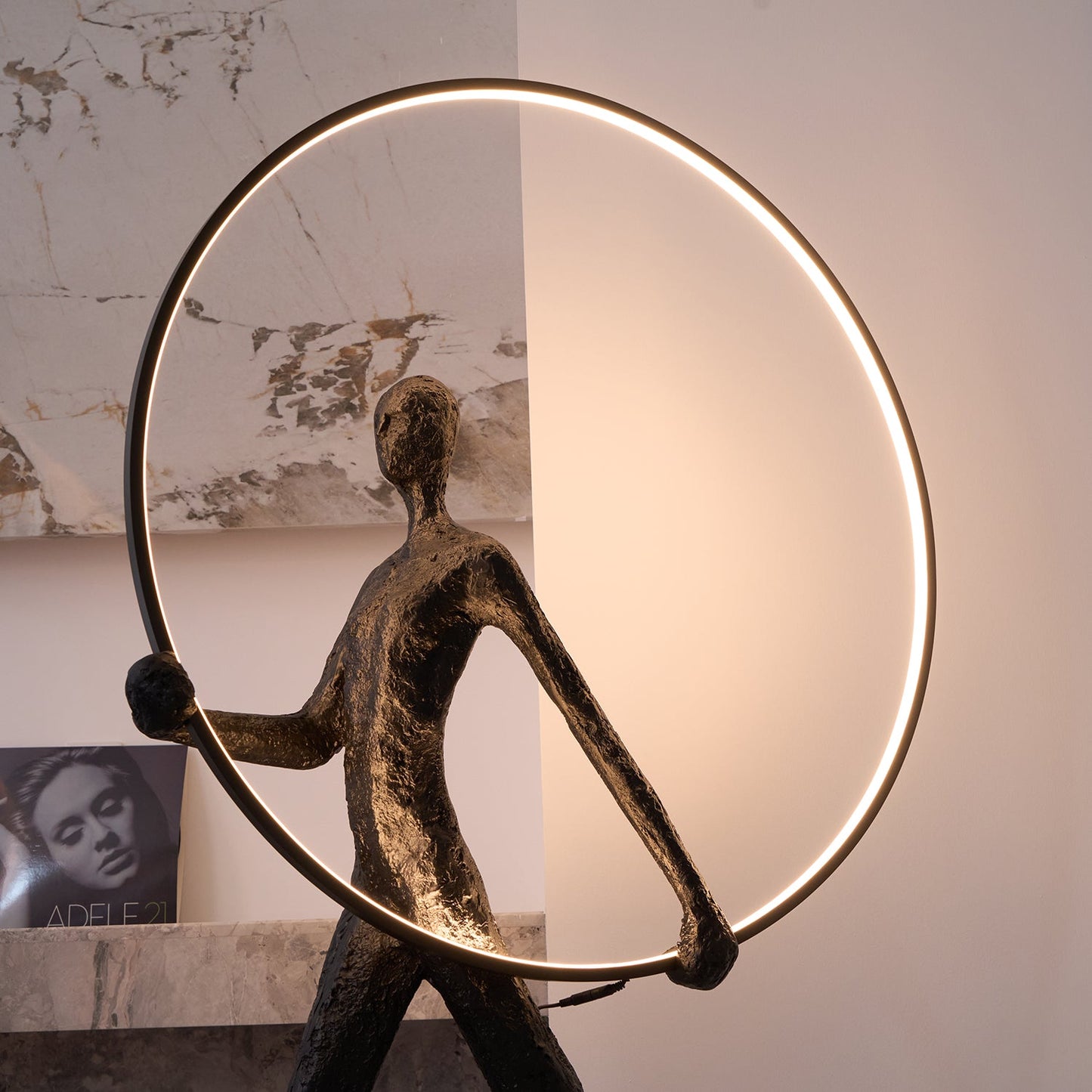 Aeon Sculpture Floor Lamp with Integrated LED, Modern Design