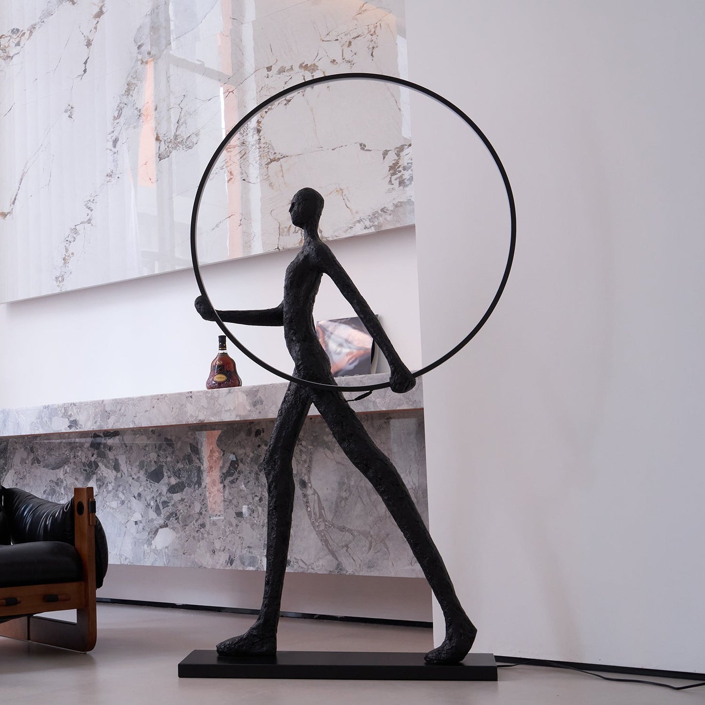 Aeon Sculpture Floor Lamp with Integrated LED, Modern Design