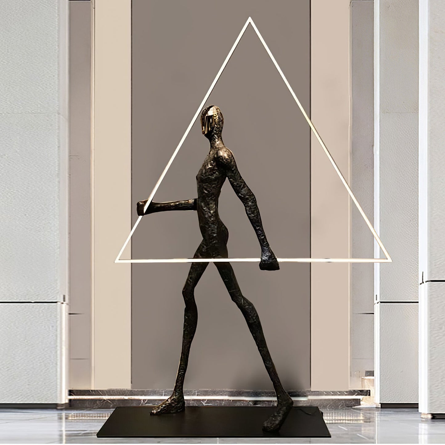 Aeon Sculpture Floor Lamp with Integrated LED, Modern Design