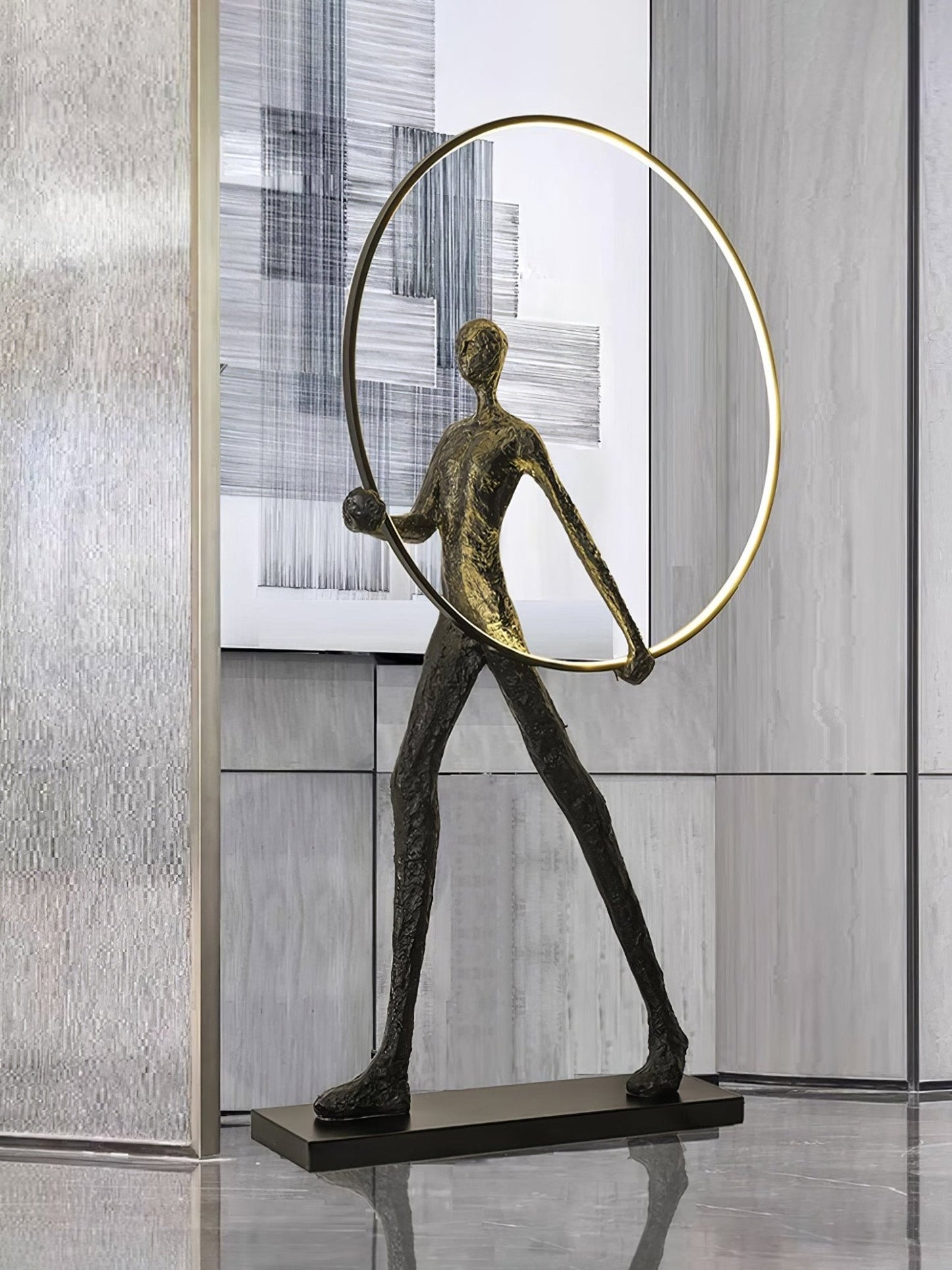 Aeon Sculpture Floor Lamp with Integrated LED, Modern Design