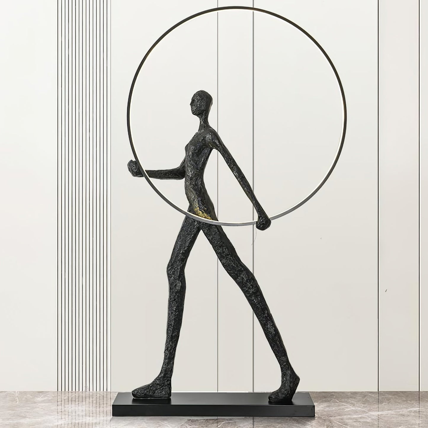 Aeon Sculpture Floor Lamp with Integrated LED, Modern Design
