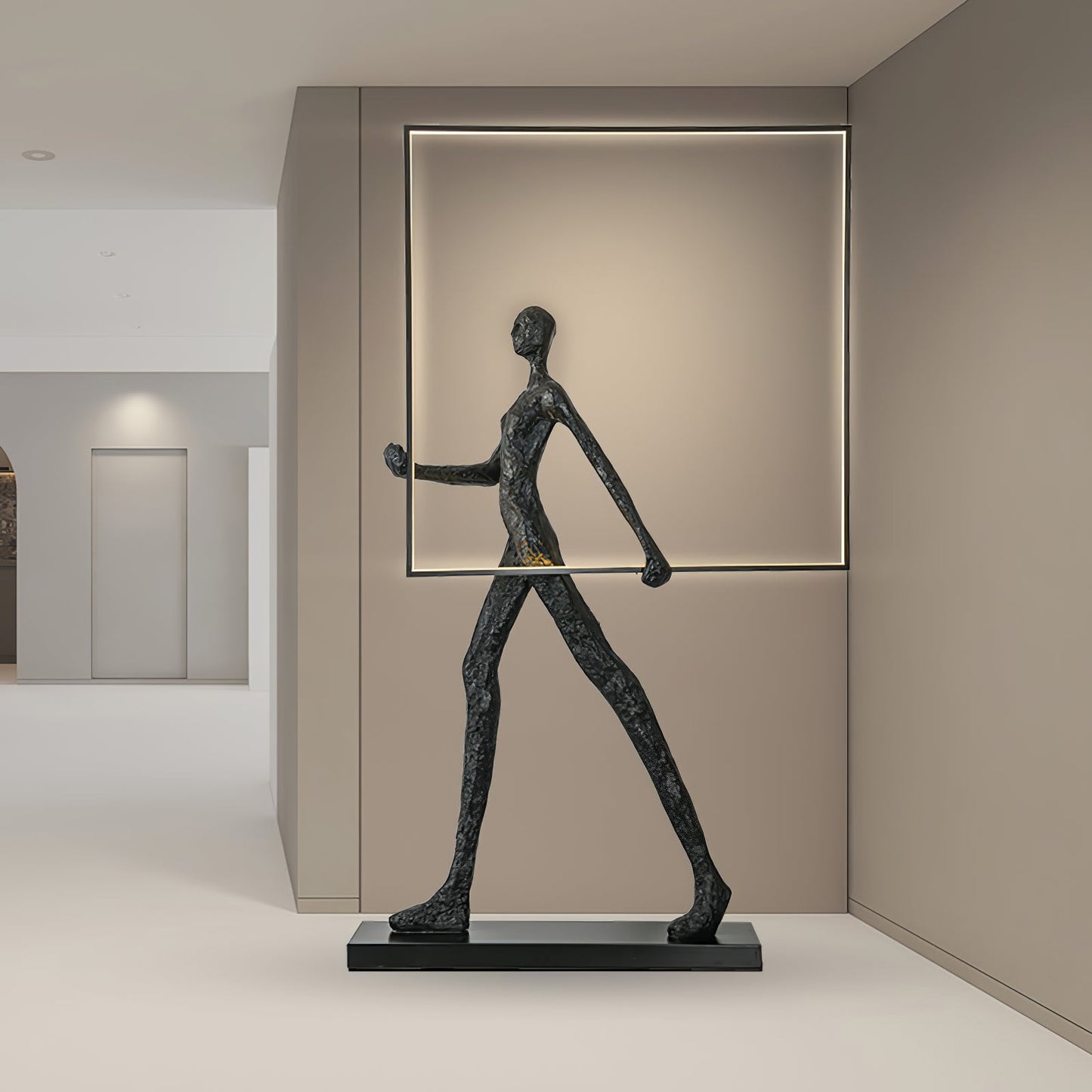 Aeon Sculpture Floor Lamp with Integrated LED, Modern Design