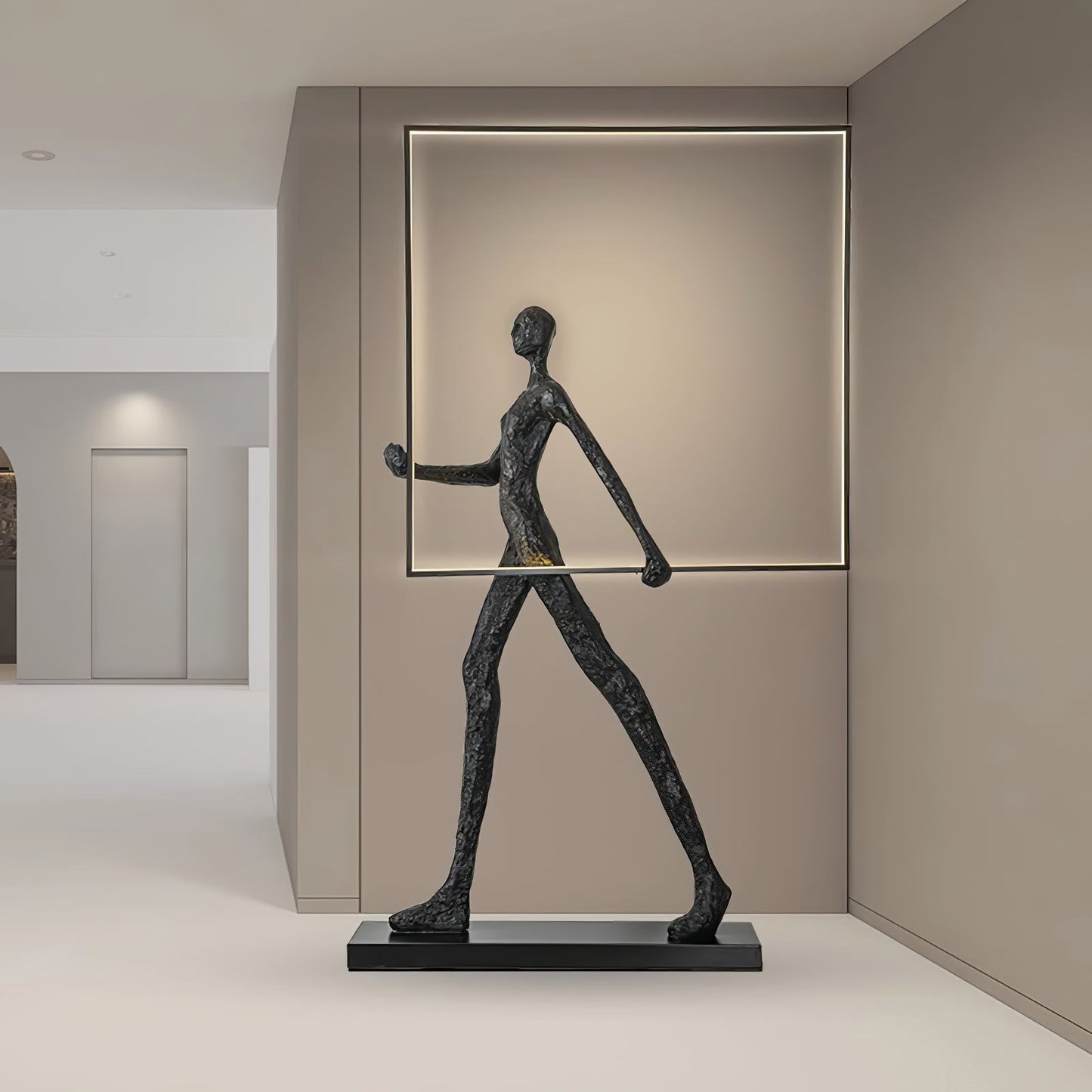 Aeon Sculpture Floor Lamp with Integrated LED, Modern Design