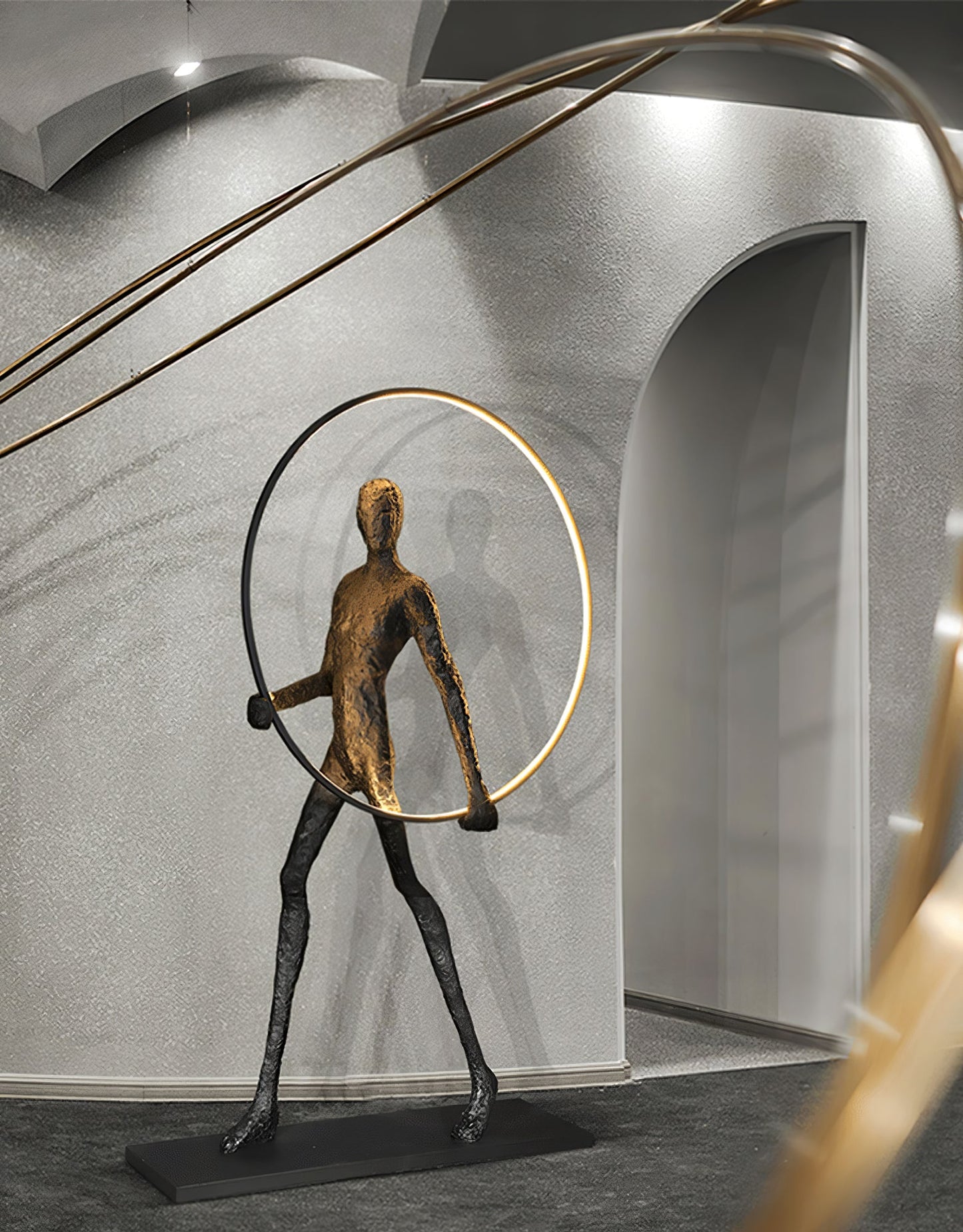 Aeon Sculpture Floor Lamp with Integrated LED, Modern Design