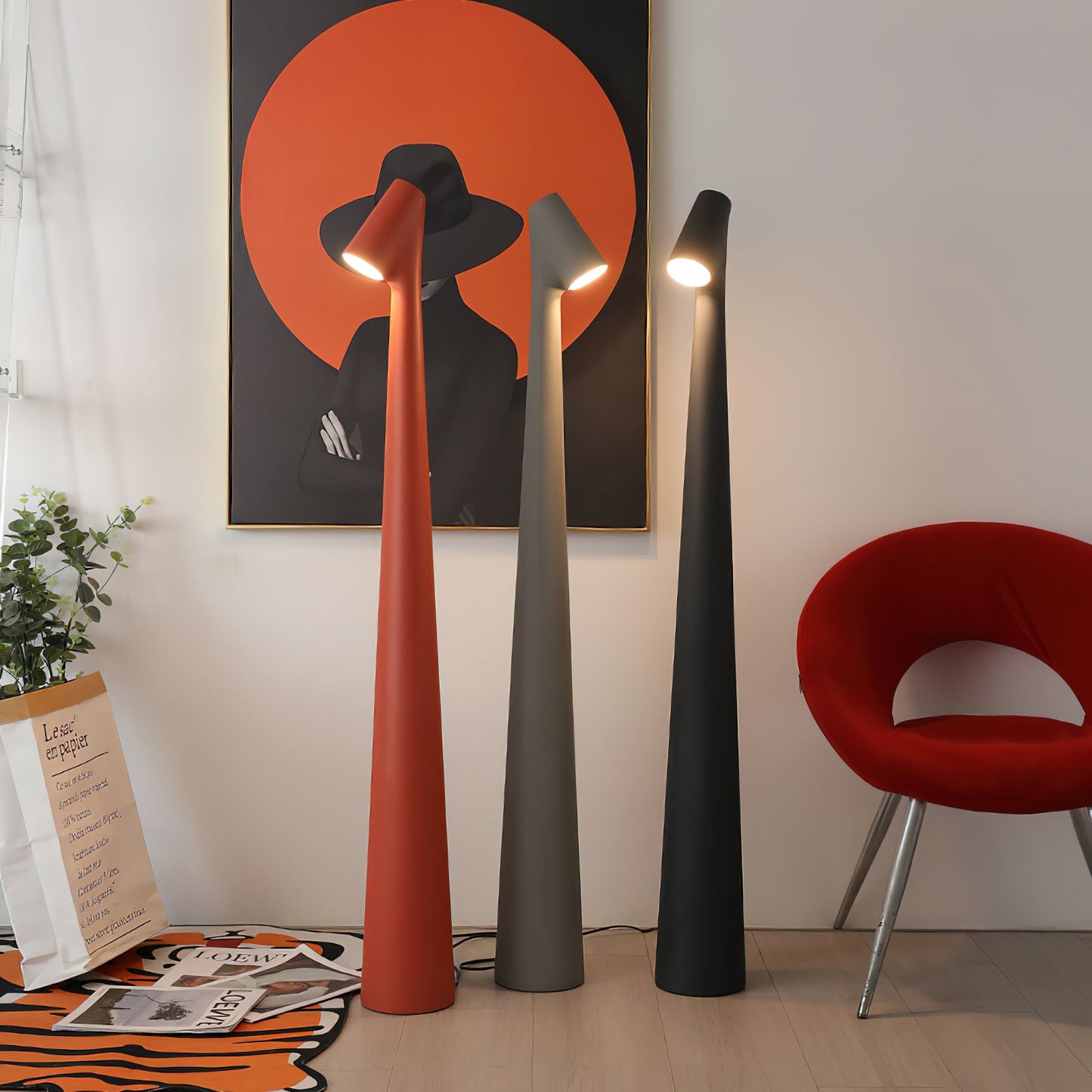 Africa Floor Lamp - LED Indoor Lighting, Slim Design