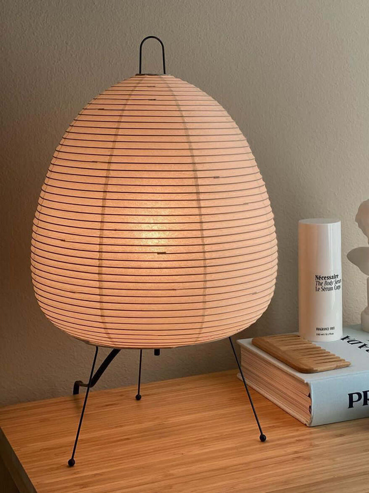 Papier Tischlampe - Japanese Style LED Table Lamp, Elegant Design