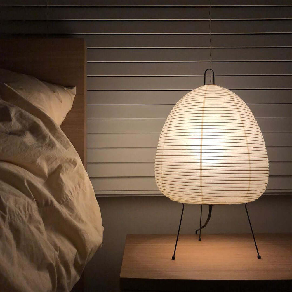 Papier Tischlampe - Japanese Style LED Table Lamp, Elegant Design