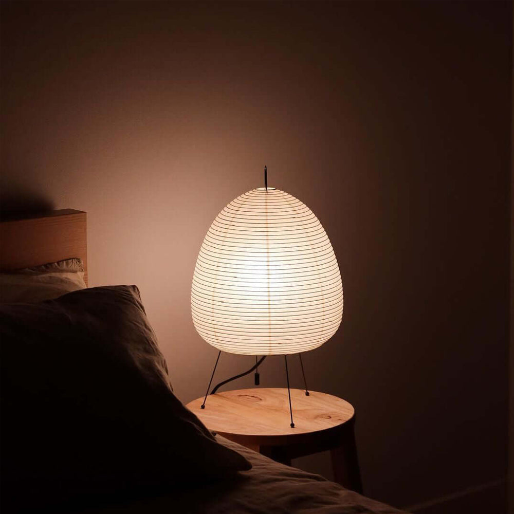 Papier Tischlampe - Japanese Style LED Table Lamp, Elegant Design