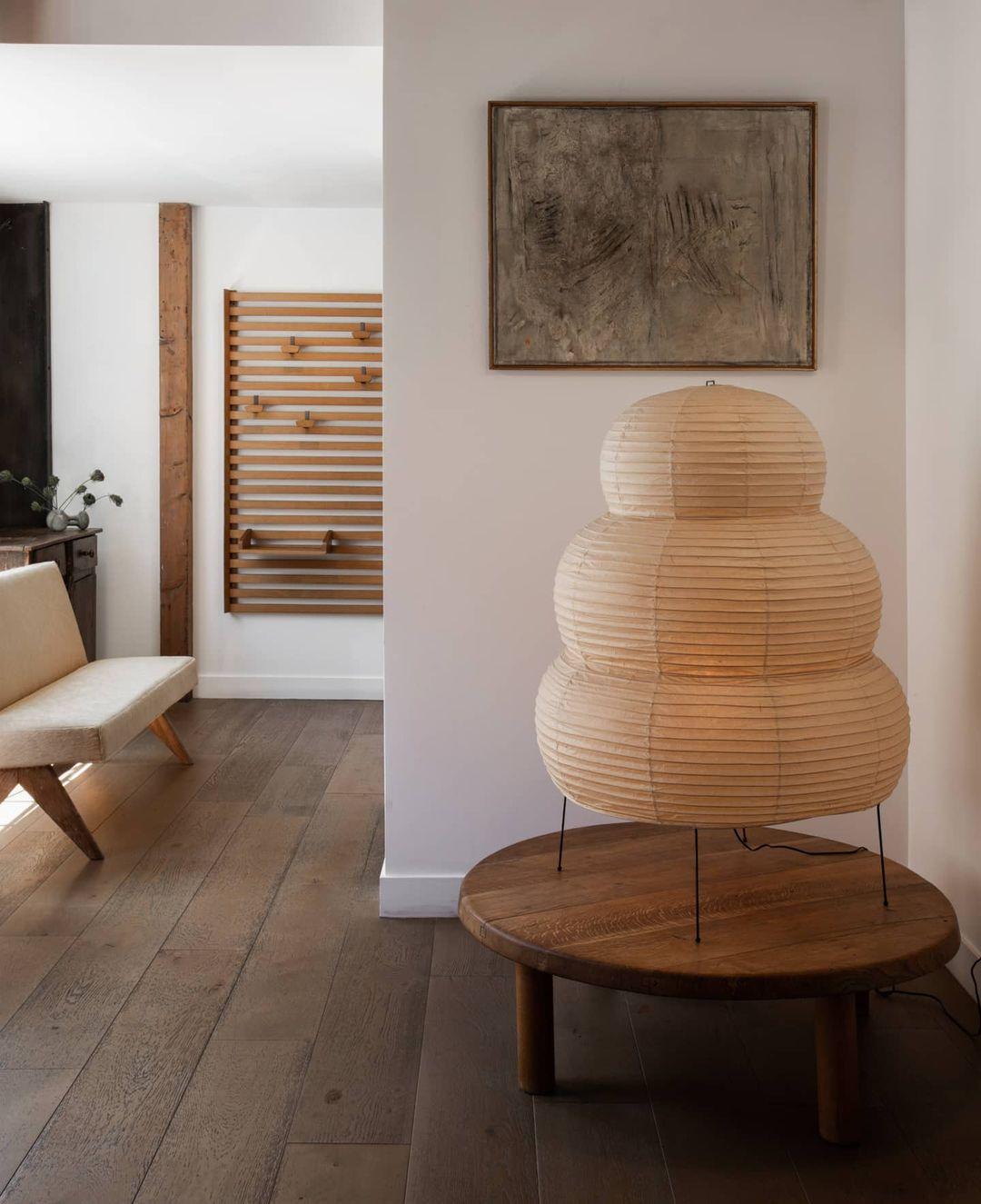 Papier Tischlampe - Japanese Style LED Table Lamp, Elegant Design