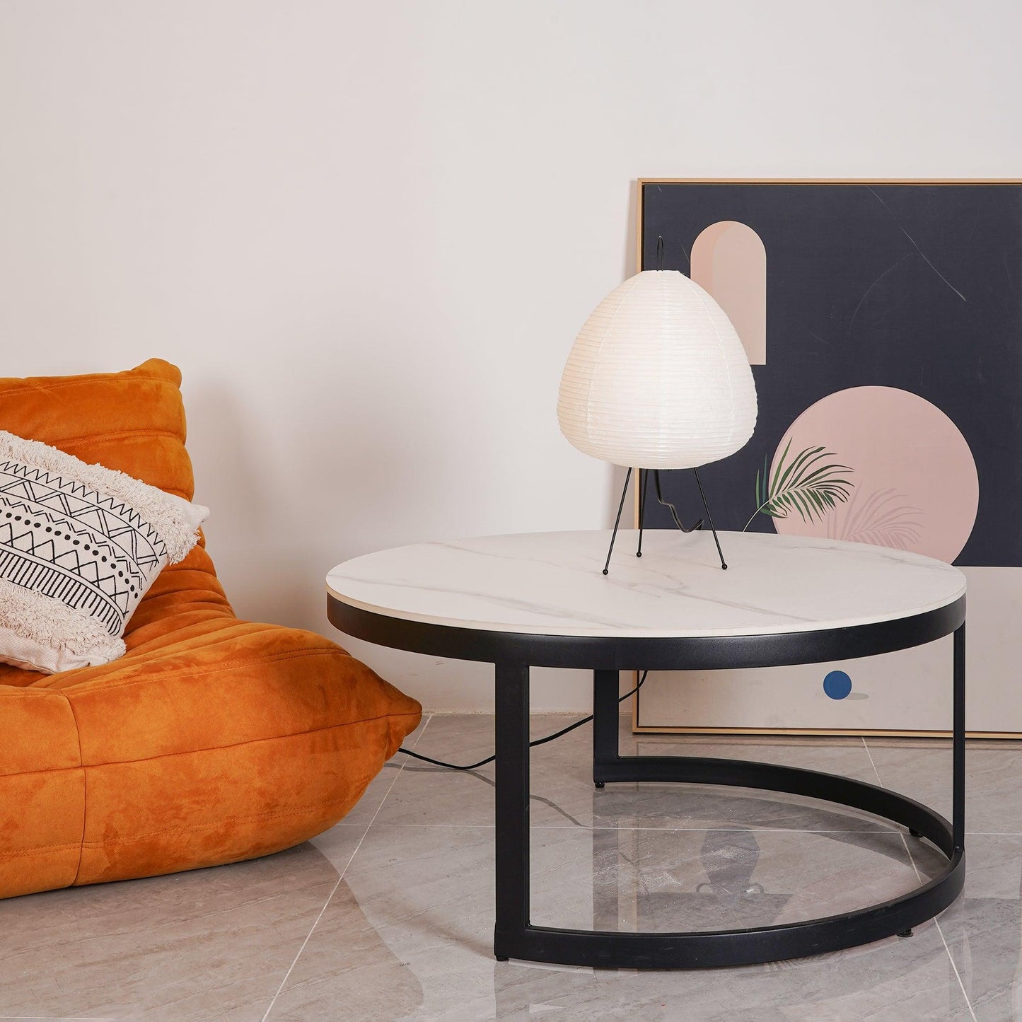 Papier Tischlampe - Japanese Style LED Table Lamp, Elegant Design