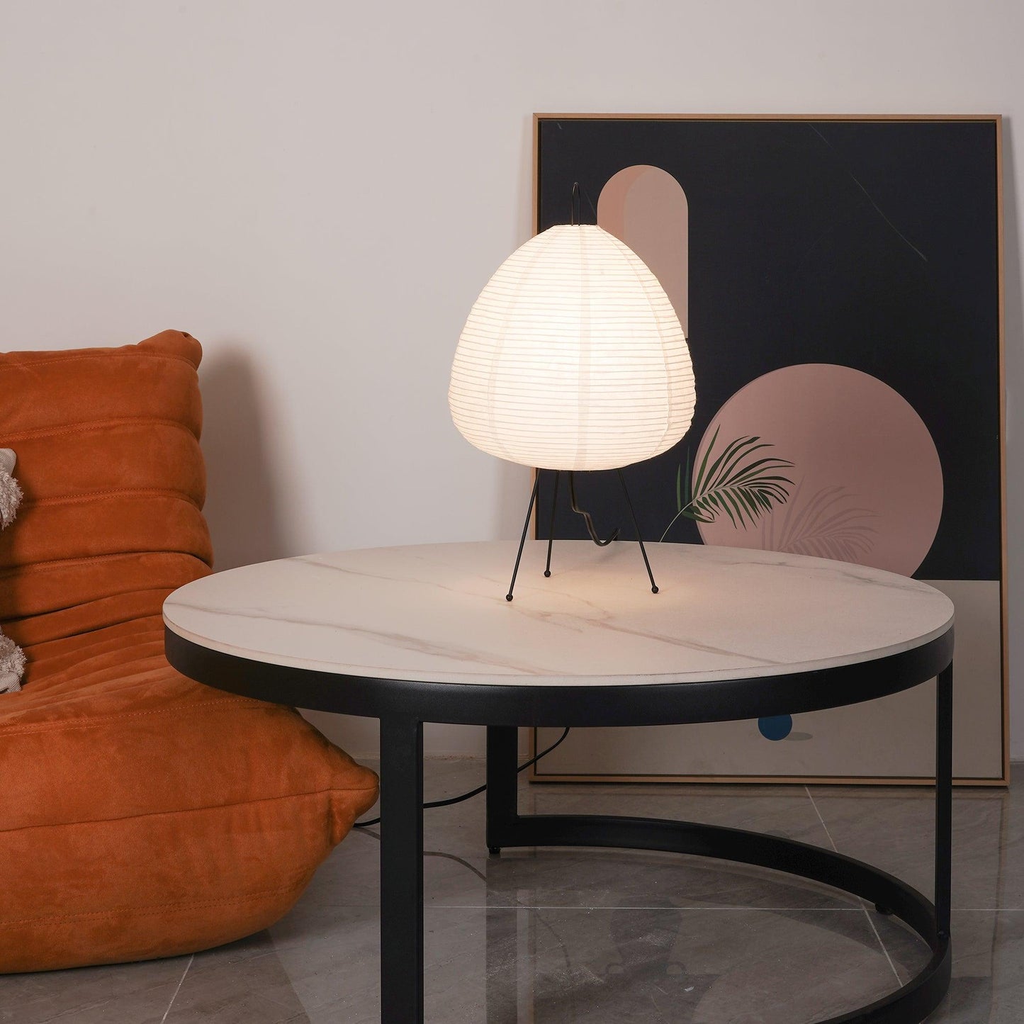 Papier Tischlampe - Japanese Style LED Table Lamp, Elegant Design