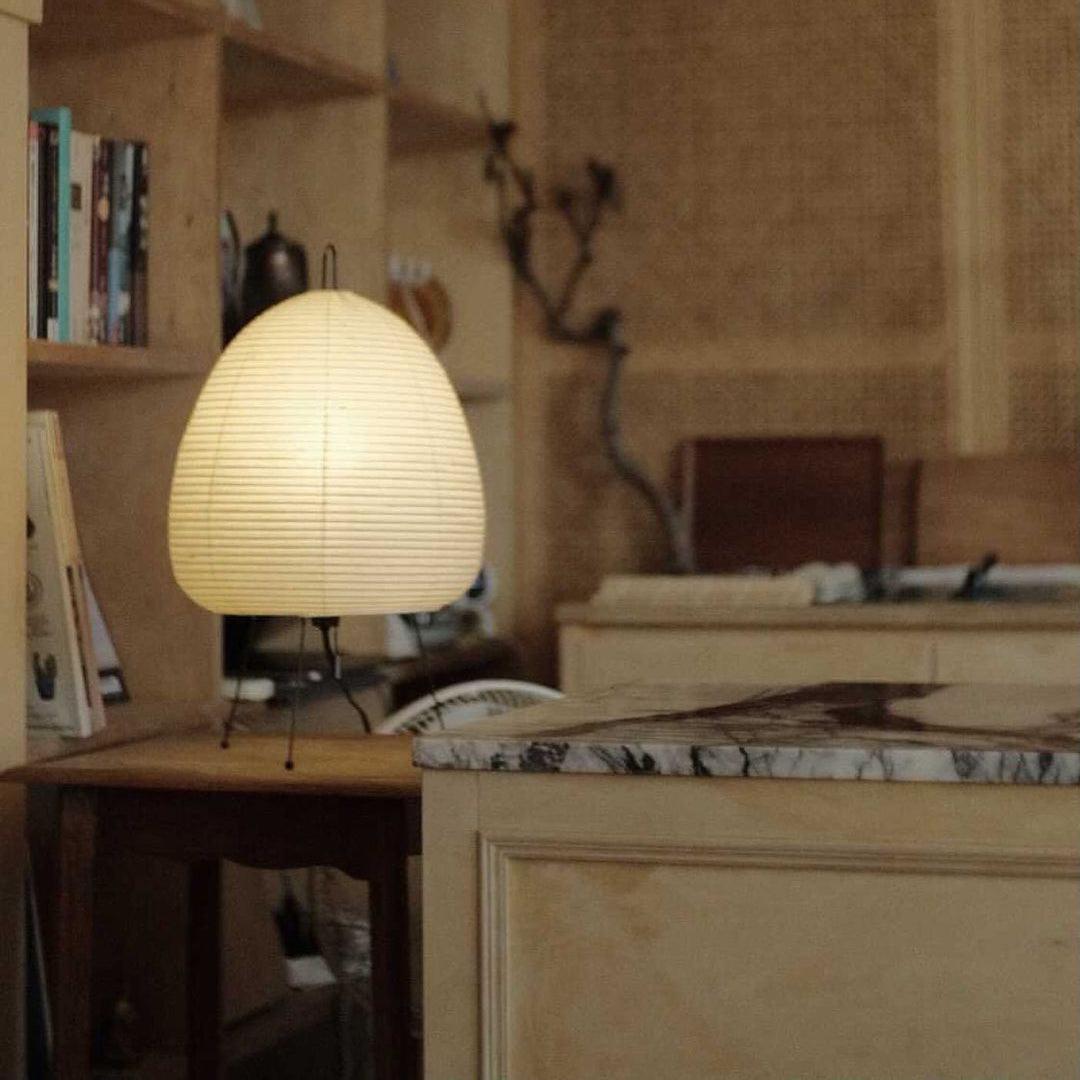 Papier Tischlampe - Japanese Style LED Table Lamp, Elegant Design