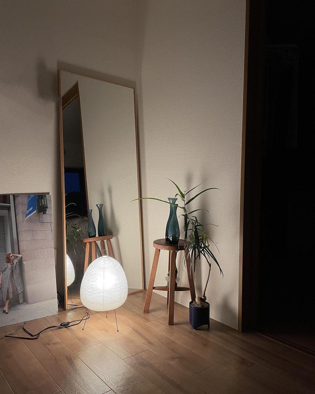 Papier Tischlampe - Japanese Style LED Table Lamp, Elegant Design