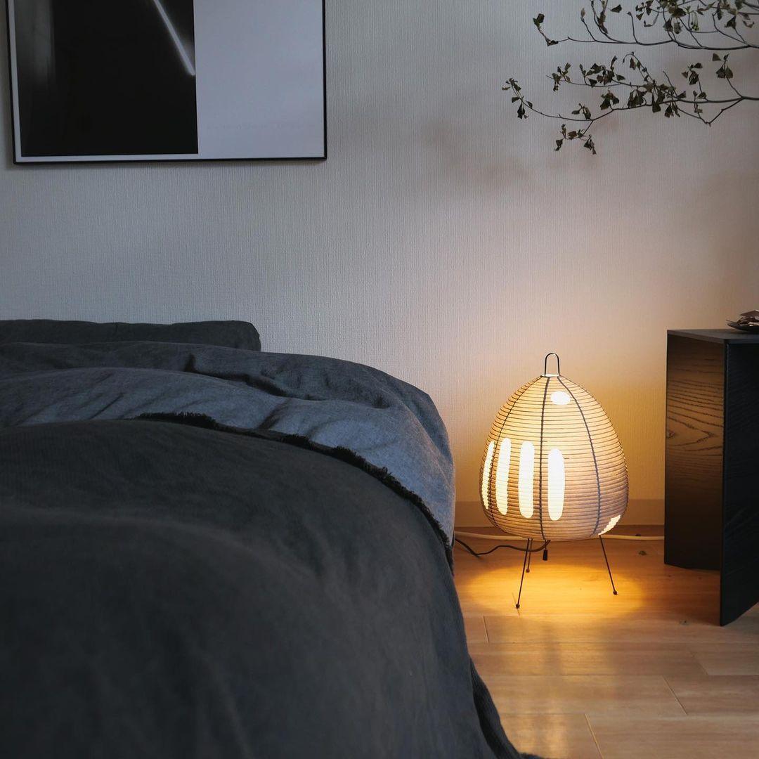Papier Tischlampe - Japanese Style LED Table Lamp, Elegant Design