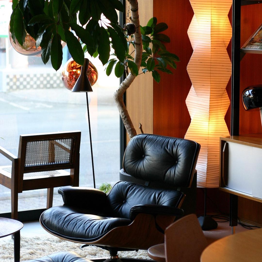 Rice Paper Floor Lamp - Indoor LED Lantern Design, Black