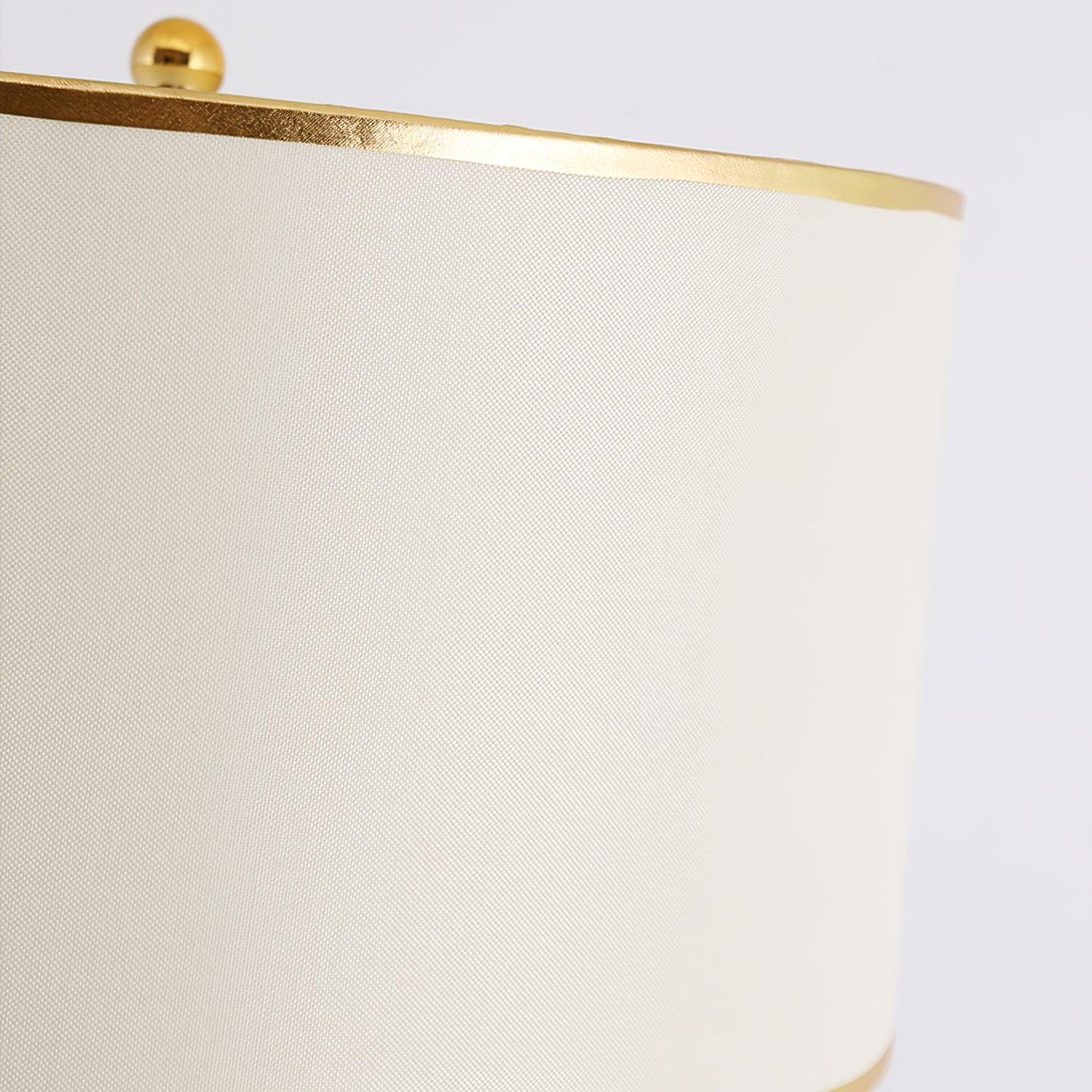 Alston Floor Lamp with Gold Metal and Fabric Shade